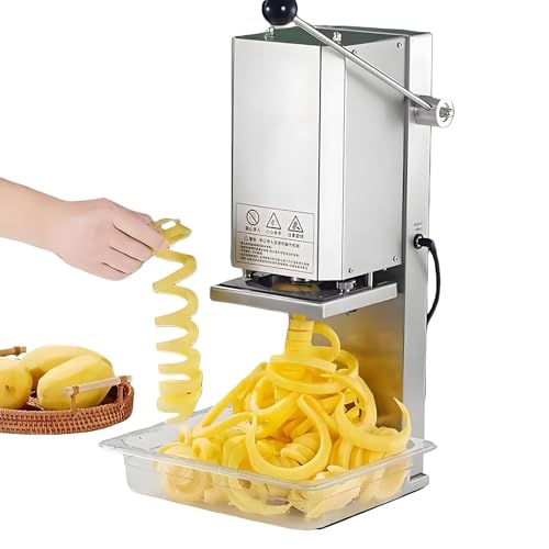 Máquina eléctrica para cortar papas en espiral de acero inoxidable