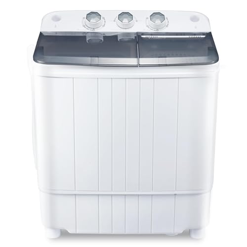 Portable washers 26lbs Compact Washing Machine and Spinner Twin Tub Washer and Dryers for Home Apartment Dorms,Blue