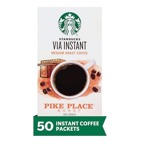 Starbucks VIA Instant Coffee, Medium Roast Coffee, Pike Place Roast,