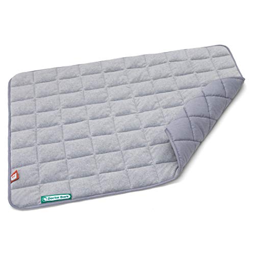 Doctor Bark Hundedecke Fleece Wendedecke - Flauschige, robuste Hundematte für große Hunde. waschbar bis 95°C - hochwertige Indoor/Outdoor Liegedecke (XL - 120x100 cm, Hellgrau/Hellgrau)