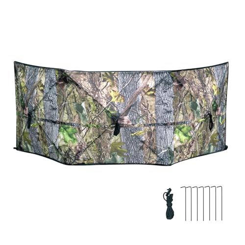 Hunting Blind for Turkey Pop Up Ground Blind Portable & Silent 3-Panel Hunting Ground Blinds for Deer Duck Turkey Hunting