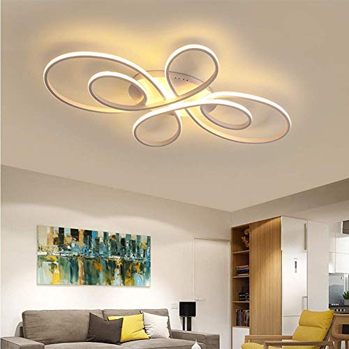 Lustre LED dimmable en acrylique avec télécommande pour grand confort visuel