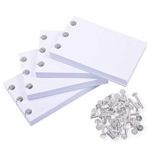 Larcenciel Blank Flip Books w/Screws, 400 Sheets (800 Pages) Premium Flipbook Animation Paper, No Bleed Flipbook Kit Work with Light Pad for Sketching, Drawing, DIY Cartoon, Comic Book, Craft for Kids