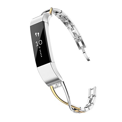 TOYOUTHS Compatible with Fitbit Alta Bands and Fitbit Alta HR Bands, Rhinestone Replacement