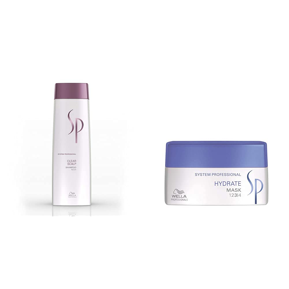 Wella Professionals Sp Clear Scalp Anti-Dandruff Shampoo 250 Ml & Professionals Sp Hydrate Mask For Dry Hair 200 Ml