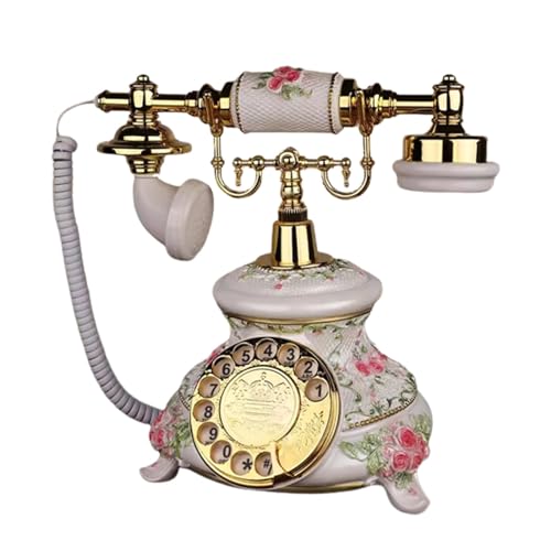 Téléphone vintage HJMMWT : téléphone fixe rétro filaire à l'ancienne pour maison