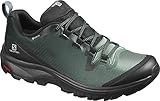 Salomon Women's Hiking Shoe, Black/balsam Green/Black,7 M US