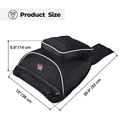Kemimoto UTVBAG004CA Rzr Storage Bag, 1680D High Density Kemimoto Utv Cab Pack Center Seat Bag Compatible thumb #5
