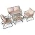 YITAHOME Outdoor Patio Conversation Set 4 Pieces, Wicker Furniture with Soft Cushion & Coffee Table, Rattan Bistro Set Patio Set Chairs with Side Table for Backyard, Balcony, Deck, Beige