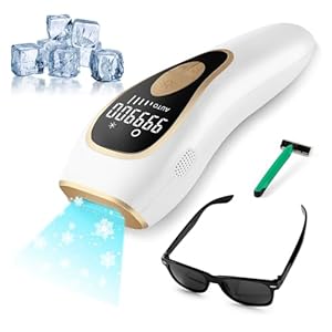IPL Laser Hair Removal for Women and Men, Permanent and Painless Hair Removal Device, 999900 Flashes Body and Facial Hair Removal at Home with Cooling System