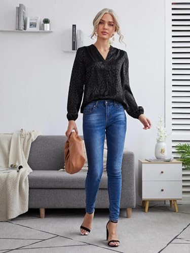 Image of KOTTY Womens Satin Full Sleeves Solid Regular Fit Top
