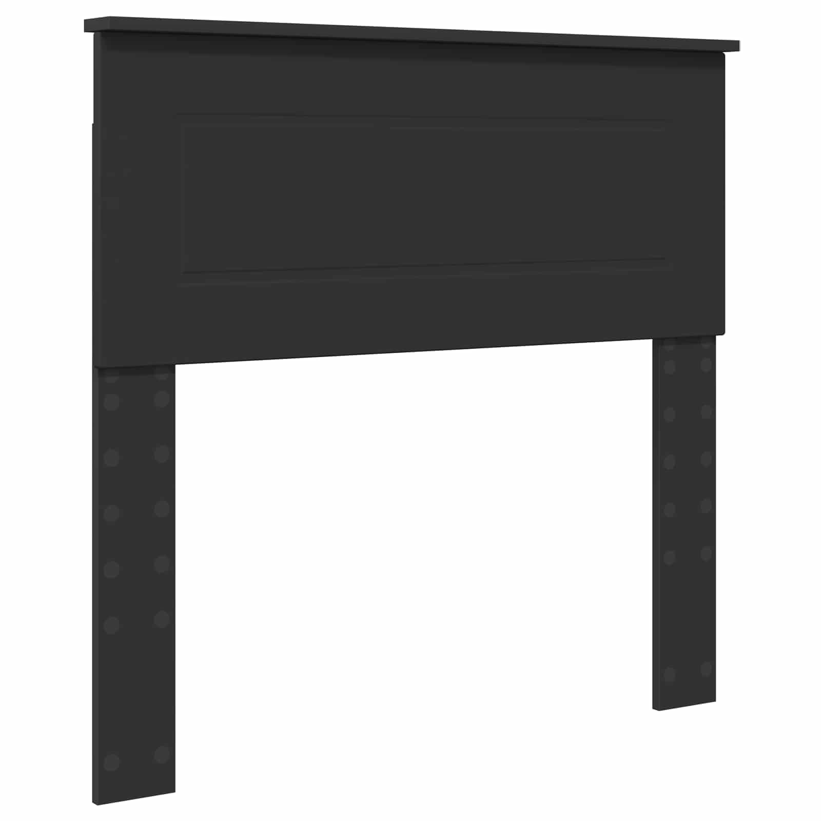 Telaio letto con testiera nera 100 x 200 cm, in legno regolabile, porta USB, montaggio a parete, per camera da letto e soggiorno moderno