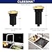 CLEESINK Garbage Disposal Air Switch Kit, Sink Top Waste Disposer On/Off with Aluminum Alloy Power Module, LONG Polished Gold