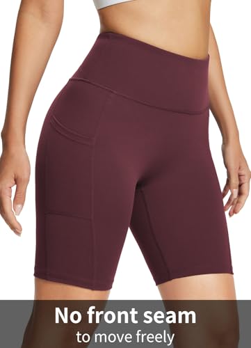 Image of baleaf Women's 8 inch / 5 inch / 3 inch Biker Shorts High Waist Yoga Workout Gym Running Volleyball Spandex Shorts with Pockets