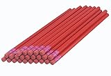 ezpencils - Red Barrel Hexagon Pencils with Red Eraser and Red Ferrule - 36 pkg - Non-Smudge Eraser - # 2 HB Lead - Unsharpened - Non-Branded