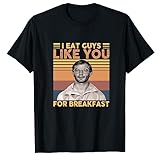 I Eat Guys Like You for Breakfast Retro Vintage T-Shirt, Jeffrey Dahmer Shirt, Retro Gift Tee for You and Your Friends Black