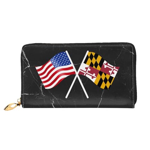 American And Maryland Flag Wallet Card Bag2