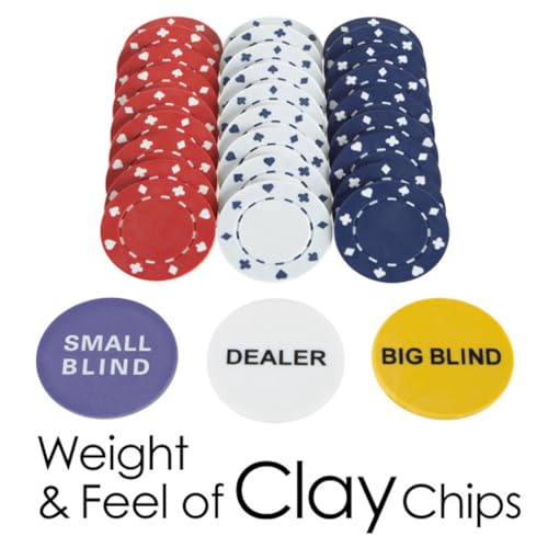 Poker Table Topper - Foldable Texas Hold 'Em Set with Carry Case, 300 Poker Chips, 2 Decks of Cards, and Dealer and Blind Buttons by Trademark Poker by Trademark Poker - Image 2