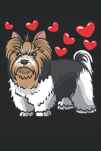  Biewer Yorkshire Terrier mit Herzen: Notizbuch LINIERT  Eine lustige Kladde für Biewer Yorkshire Terrier Hundebesitzer