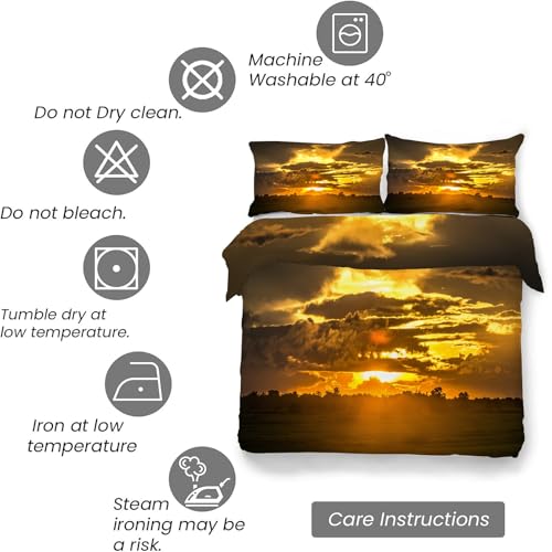 Housse de couette 200x200 zippée facile à laver pour lit double avec taies