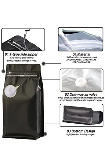 DMpcakDM 16 oz Coffee Bags with Valve