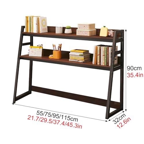 Étagère de bureau pour bureau d'ordinateur meuble de rangement de table érable 75cm - 2