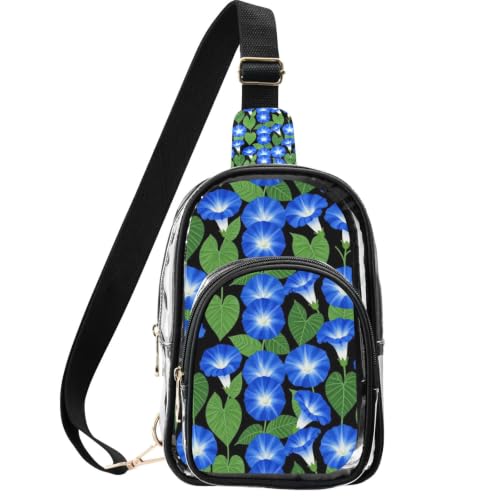 Bolsa transparente de poliéster linqin con bolsillo frontal y correa ergonómica
