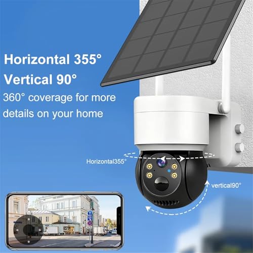 Cámara IP exterior de 8MP con batería de larga duración 5