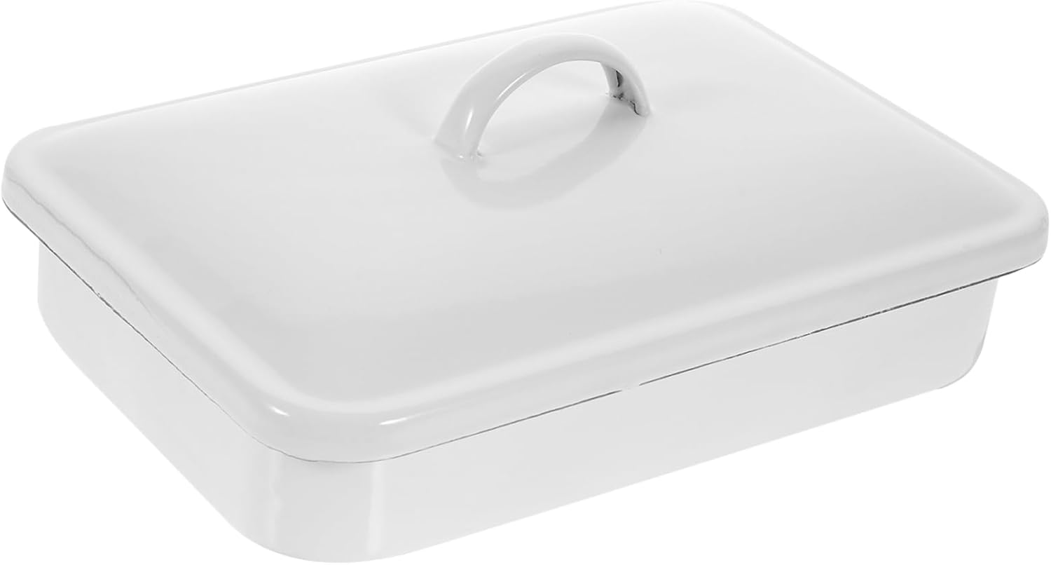 Enamel Dishes Wear-resistant Easy to Clean Versatile Baking Pan Heat-resistant Non-stick for Family Restaurant