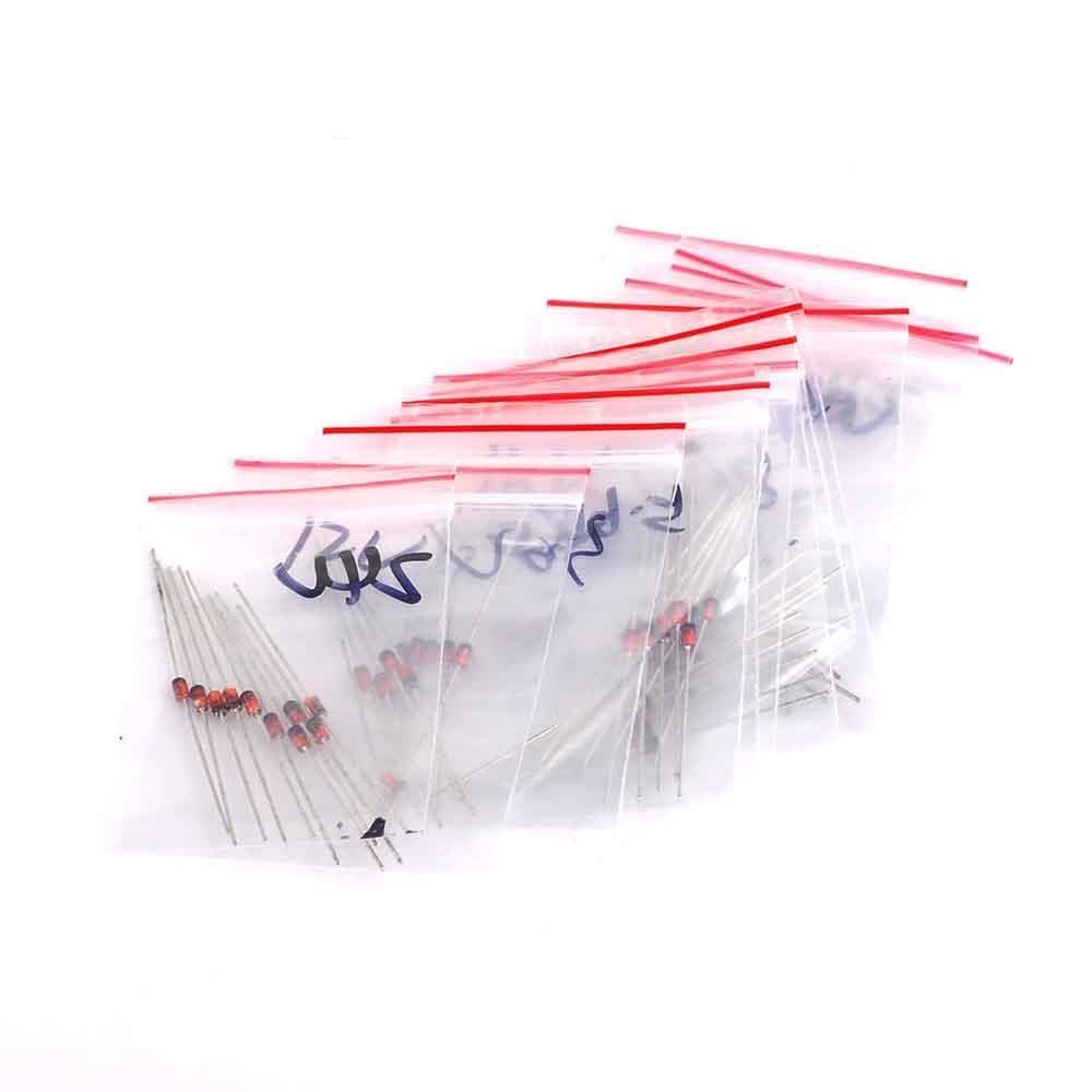 Diodo Zener 1W 14ValuesX10PCS = 140PCS Pacchetto di componenti elettronici Kit di diodi Zener Assortiti Resistenza di Ricambio