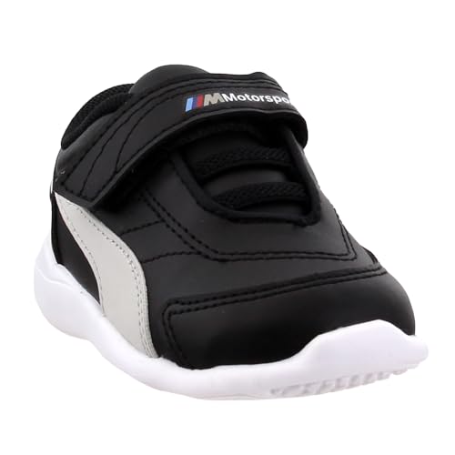 Puma Baby Boys BMW M Motorsport Kart Cat III Hook and Loop Sneaker, Black-Gray Violet, 4 Infant3
