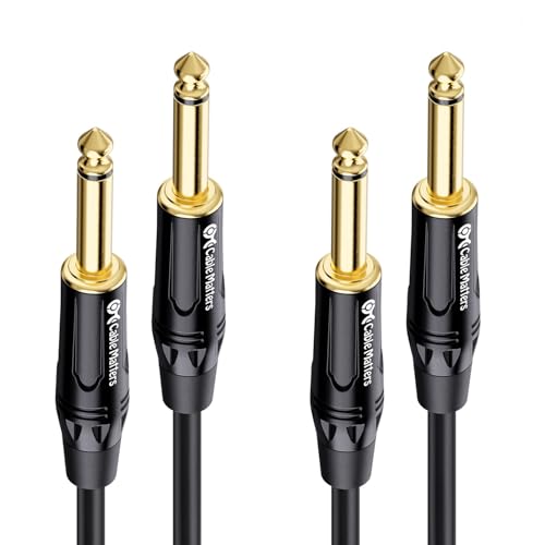 Cable Matters (2-Pack) 1/4 Inch Straight Guitar Cable - 6 Feet