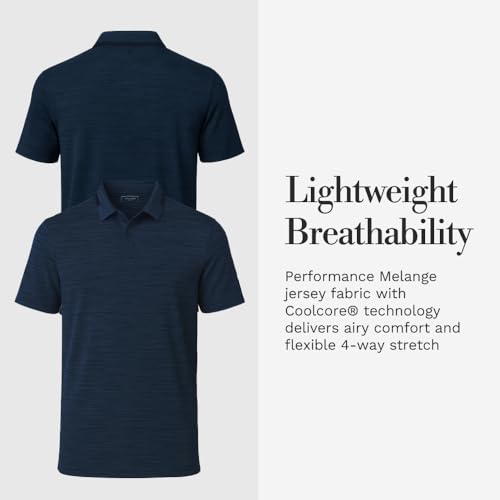 Camiseta Polo Cole Haan Founders para Hombre - Tejido Mezclado Ligero, Transpirable con Tecnología Coolcore y Acabado Jaspeado miniatura 5