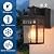 Dusk to Dawn Motion Sensor Outdoor Lights with GFCI Outlet, ETL Listed Anti-Rust 3 Lighting Modes Exterior Waterproof Porch Lights, Golden Edge Painting Farmhouse Wall Light for Garage House, Black