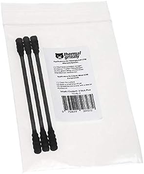 Thermal Grizzly Thermal Paste Applier Model TG-AL-3 | Black lint-free applicators for liquid metal thermal paste, 3 included