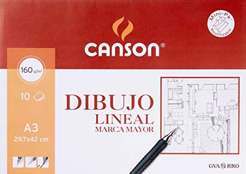 Canson 0408991 - Minipack with 10 Sheets, White, A3 (10 Hojas)