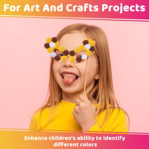 Caydo 300 Pieces 1 Inch Brown Fuzzy Pom Poms With 100 Pieces Wiggle Eyes For Diy Crafts Projects Decoration #TOP5