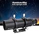 60mm Guidescope 240mm Brennweite Sucher Fernrohr aus Aluminiumlegierung mit Doppelwendel Fokus und Halterung für astronomisches Teleskop