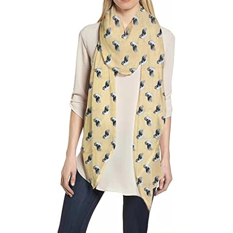 Lina & Lily Shetland Sheepdog Sheltie Print Women's Scarf Shawl Wrap, Gift for Dog Lover (Light Camel) Cover