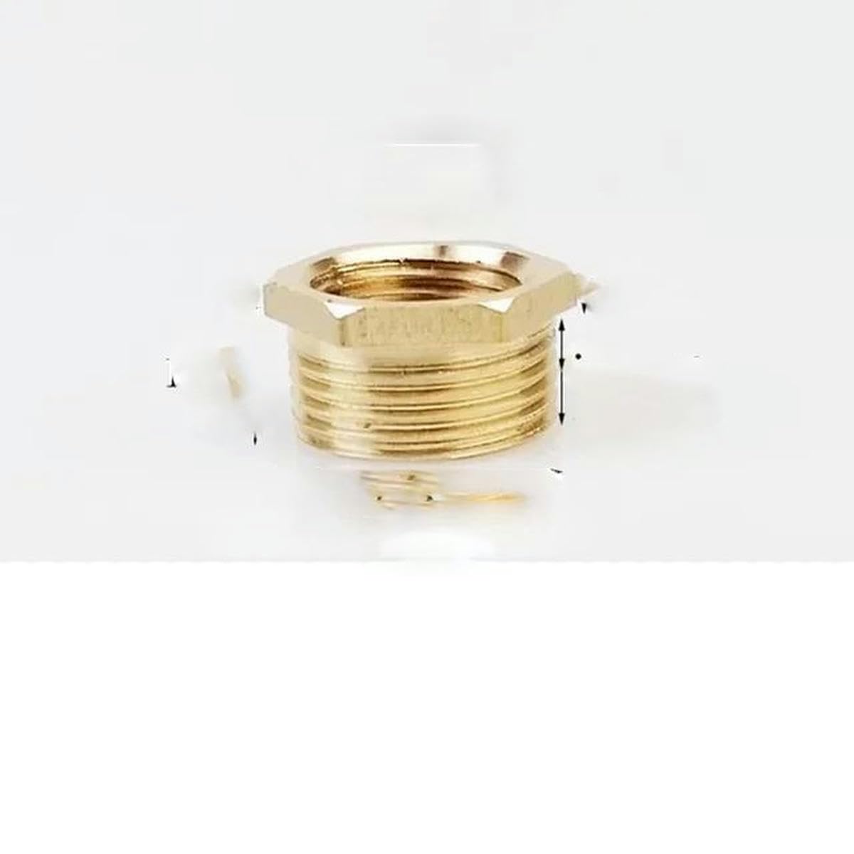 Conector de tubería reductor de buje hexagonal de latón F a M roscado 1/8 1/4 3/8 1/2 3/4 Conector reductor de adaptador de gas de agua de cobre-F 04 a M 06-500 piezas