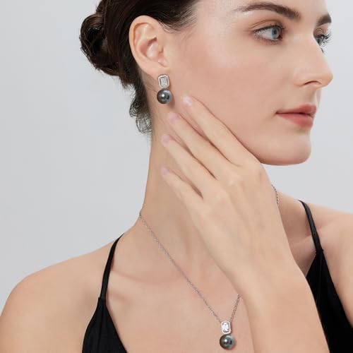Conjunto de joyas de perlas simuladas ideal para invitadas de boda y eventos 4