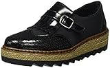Rutschfeste Sohle Rieker Damen 55854 Slipper, Schwarz (nero/Schwarz), 39 EU