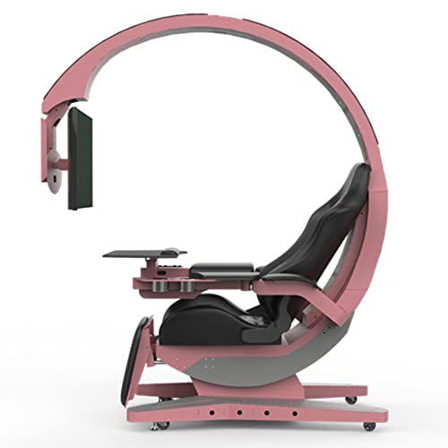 Image of Ergonomic Gaming Computer Chair Game Cockpit Gaming Equipment All-in-one Computer Seat E-Sports Space Capsule Zero Gravity Office Chair (Pink, Coding Pod)
