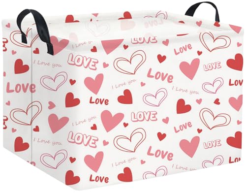 Image of Rectangular Valentines Gift Basket - Pink Love Room Decor