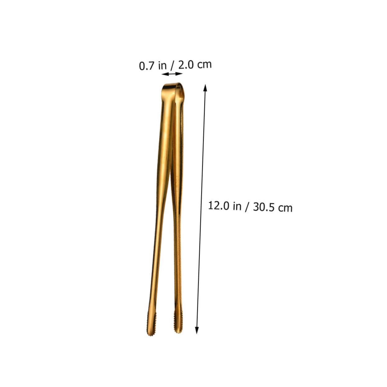 PRETYZOOM 2Pcs Thickened Stainless Steel Barbecue Tongs Japanese Food Tongs for Cooking Grilling Comfortable Grip Non Slip Design