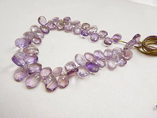 Perles amétrine briolette poire facettée pour création bijoux DIY