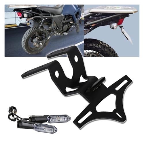 Support Plaque Immatriculation Moto KLR 650 pour Sorties Trail et Aventures