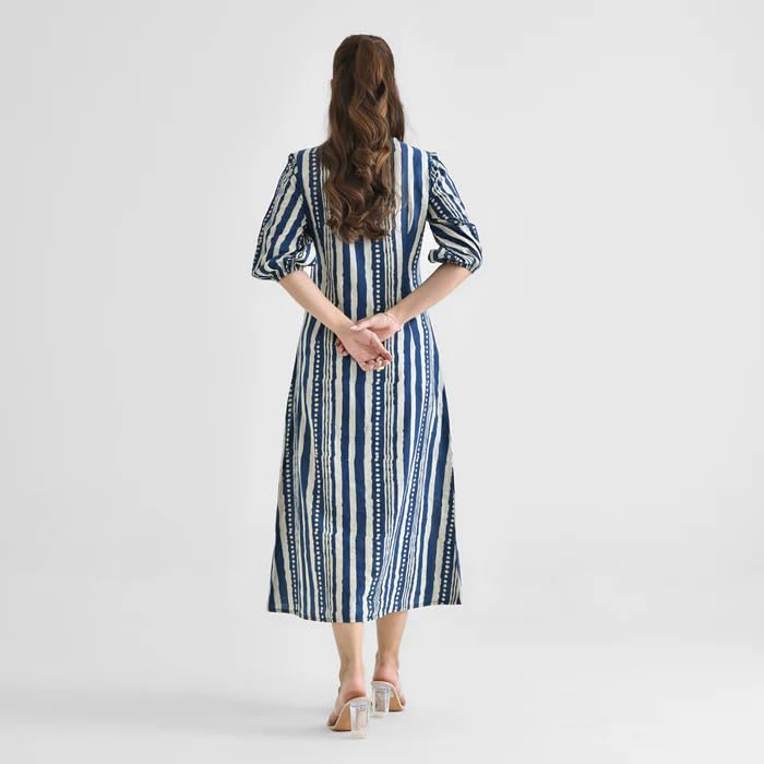 Image of Leriya Fashion Dress for Women | Western One Piece Dress for Women Short & Long | Half Sleeve Casual Summer Dresses for Beach & Stylish Party Outifits Below The Knee
