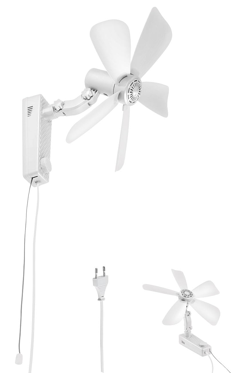 Sichler Haushaltsgeräte Wandventilator 2er-Set Oszillation Ø 43cm 20W Neigung einstellbar