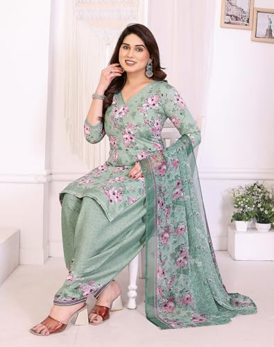 Image of Yashika Unstiched Crepe dress materials | Crepe Salwar Suit for women with dupatta | suit material for women unstitched